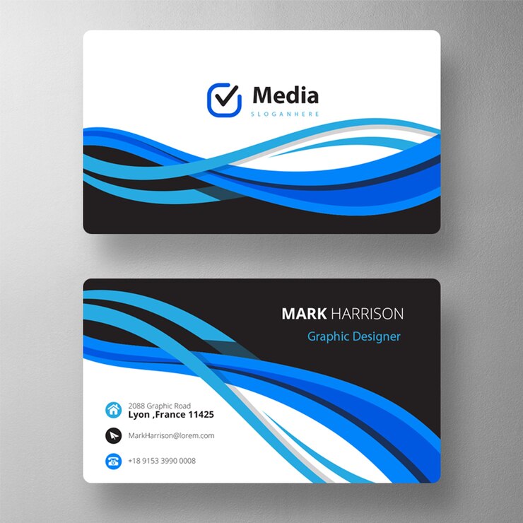 PSD Gratis mockup kartu nama berwarna-warni