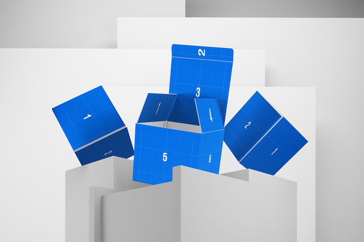 PSD Gratis mockup kotak