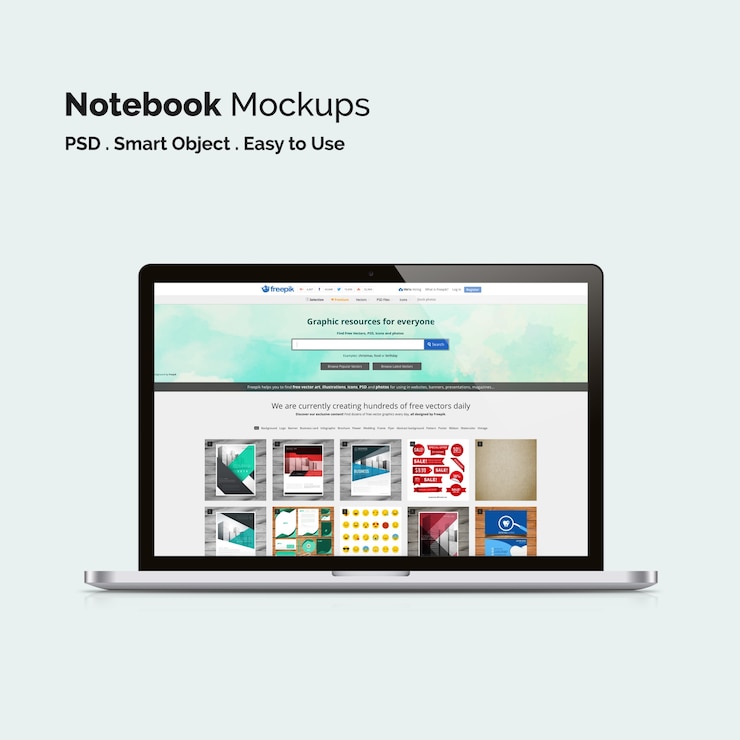 PSD Gratis mockup laptop