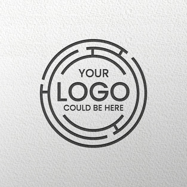 Mockup logo nero inciso