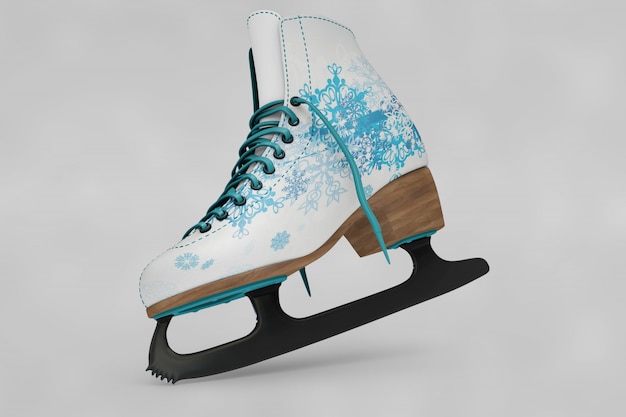 Mockup de patines sobre hielo