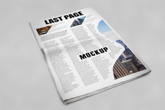 PSD gratuito mockup de periódico