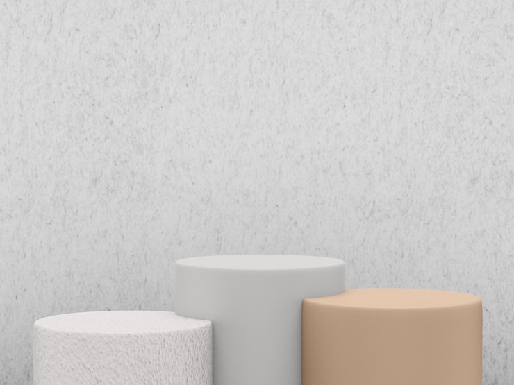 PSD Gratis mockup podium batu realistis