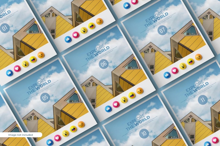 PSD Gratis mockup postingan facebook yang dirender 3d terisolasi