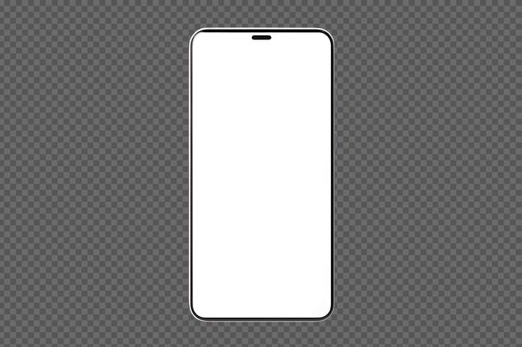 PSD gratuito mockup psd per smartphone vuoto con vista frontale realistica