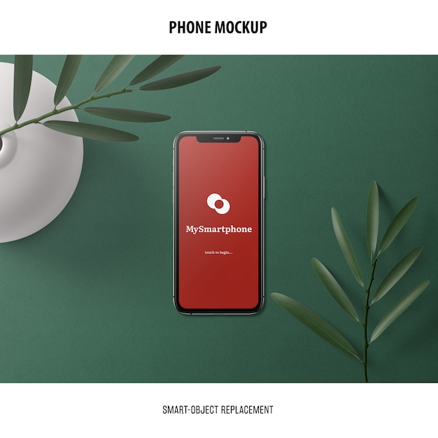 Mockup schermo del telefono