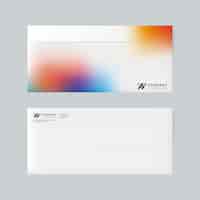 PSD gratuito mockup de sobre de identidad corporativa psd en colores degradados para empresa de tecnología