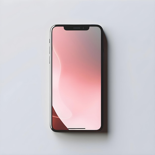 Mockup de teléfono inteligente aislado en fondo blanco renderización 3D