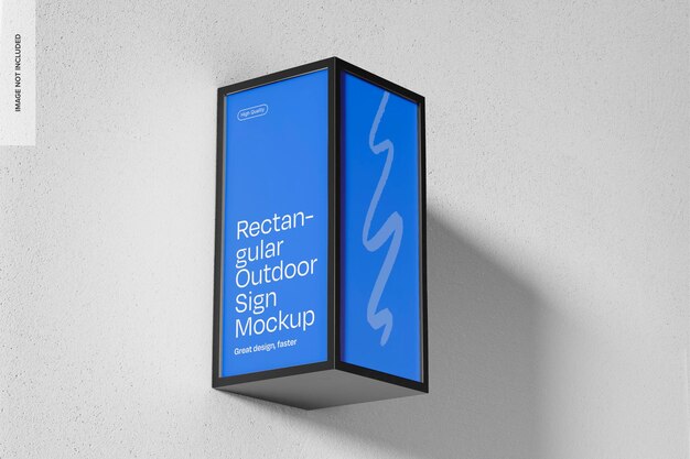 Mockup van een rechthoekig buitenbord