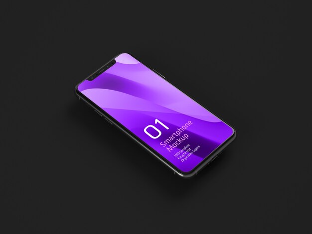 Mockup voor donkere mobiele apparaten