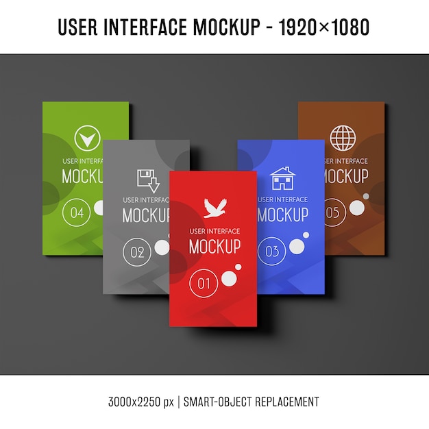 Gratis PSD mockup voor gebruikersinterface