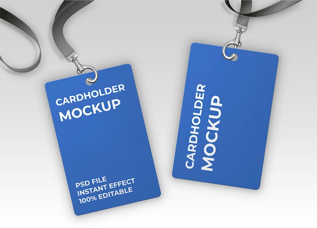 Gratis PSD mockup voor kaarthouder