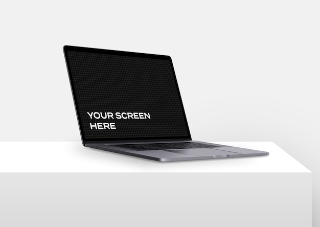 Gratis PSD mockup voor macbook pro-scène