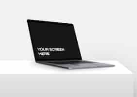 Gratis PSD mockup voor macbook pro-scène