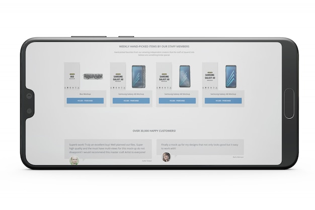 Mockup voor smartphone-weergave