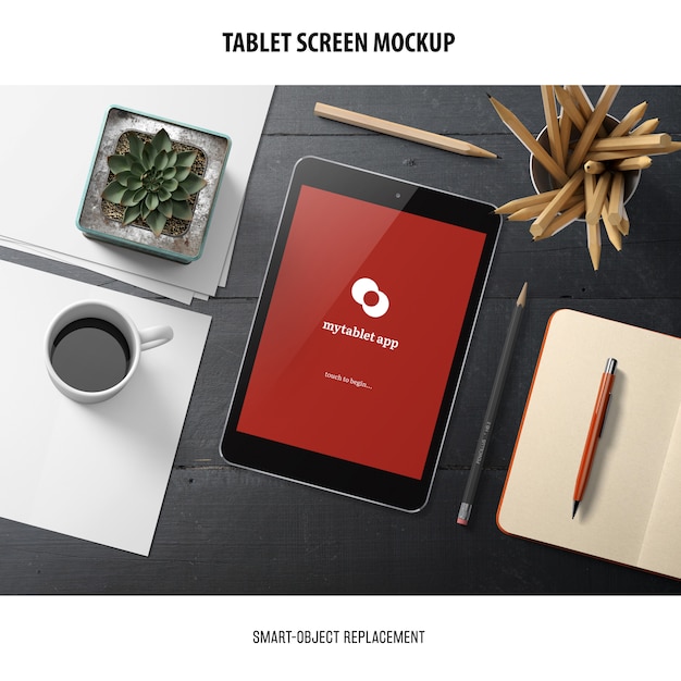 Mockup voor tabletscherm