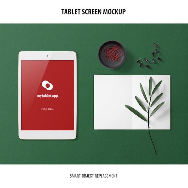 Gratis PSD mockup voor tabletscherm