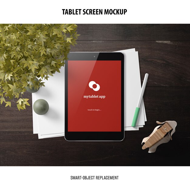 Mockup voor tabletscherm