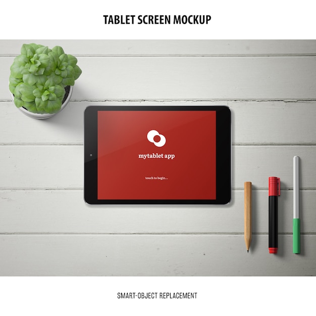 Mockup voor tabletscherm