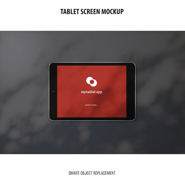 Mockup voor tabletscherm