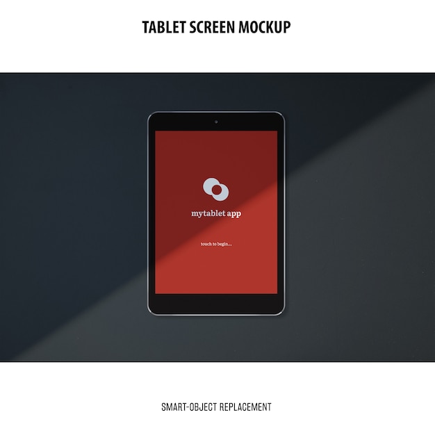 Mockup voor tabletscherm