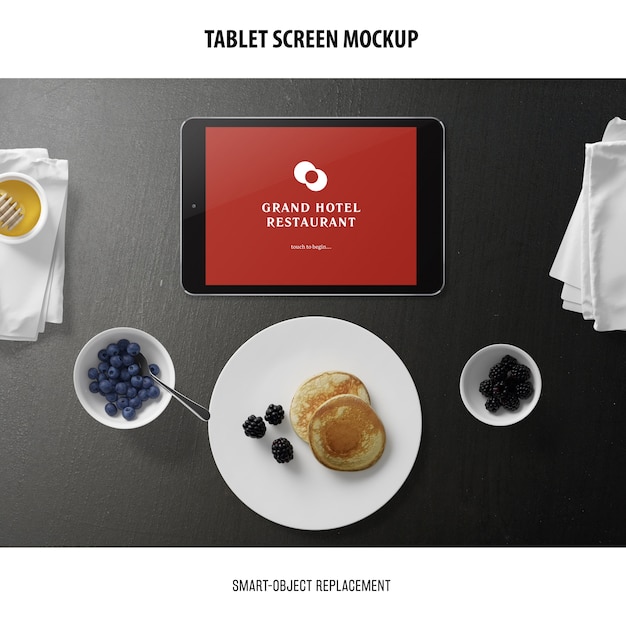 Mockup voor tabletscherm