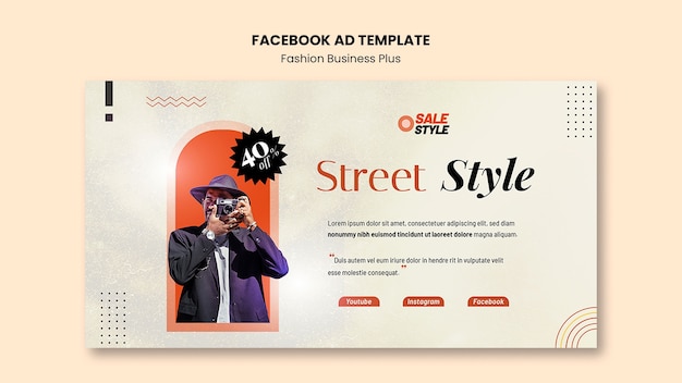 Gratis PSD mode en streetstyle social media promo-sjabloon