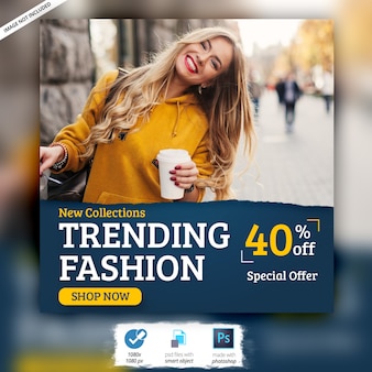 Mode instagram banner advertentie post-sjabloon
