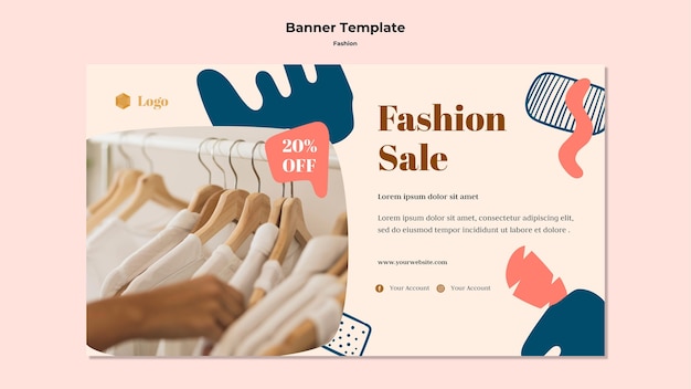 Mode verkoop sjabloon voor spandoek
