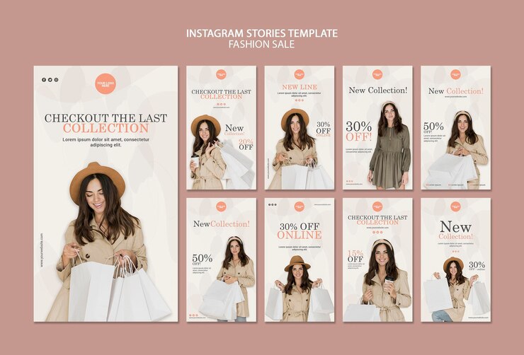 Gratis PSD mode verkoop sociale media verhalen sjabloon