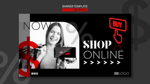 Mode winkel online horizontale banner