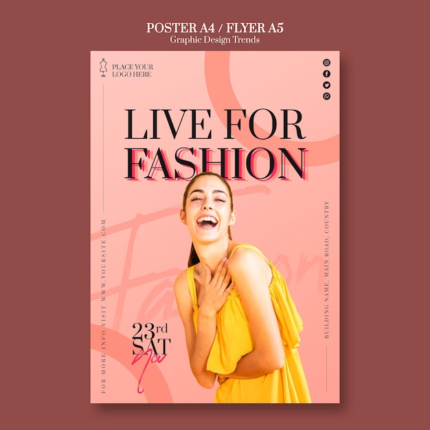 Mode winkel poster sjabloon