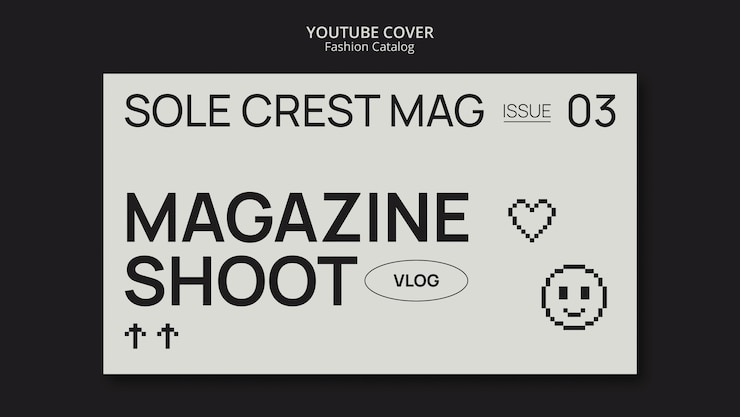 Gratis PSD modecollectie youtube voorbladsjabloon