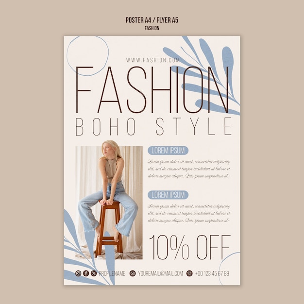 Gratis PSD model poster voor de nieuwe modecollectie