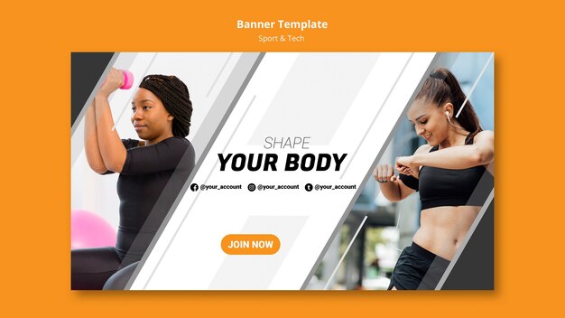 Modella il tuo modello di banner per il corpo