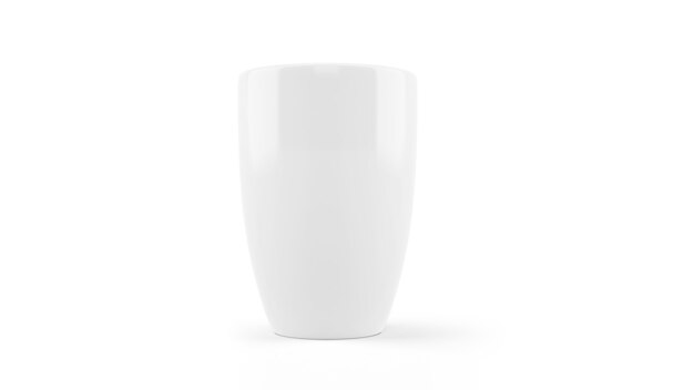 Modello ceramico bianco della tazza isolato