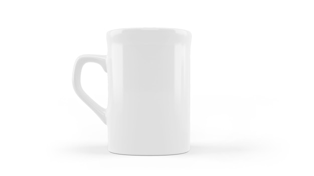 Modello ceramico bianco della tazza isolato