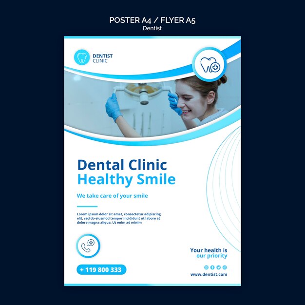 Modello del manifesto del dentista
