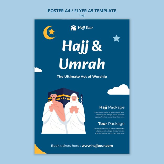 Modello del manifesto di stagione di Hajj