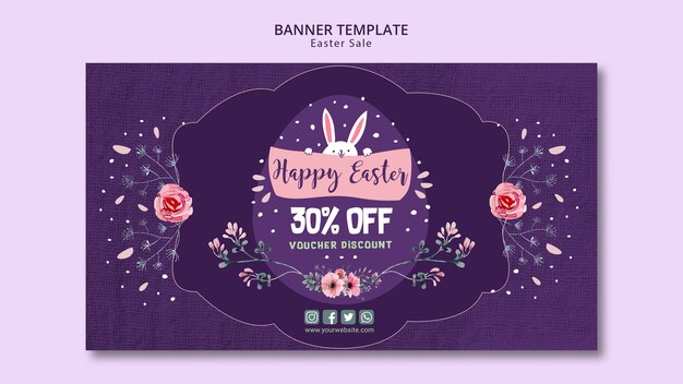 Modello dell'insegna con le vendite di pasqua