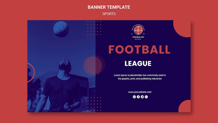 PSD gratuito modello dell'insegna del giocatore di football americano