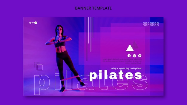 Modello dell'insegna di addestramento di Pilates