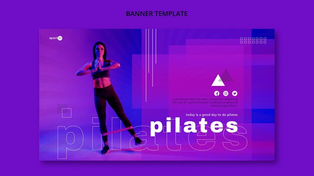 Modello dell'insegna di addestramento di Pilates
