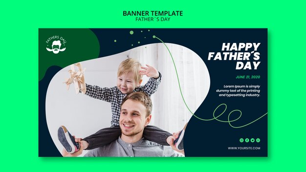 Modello dell'insegna per la celebrazione di evento di festa del papà