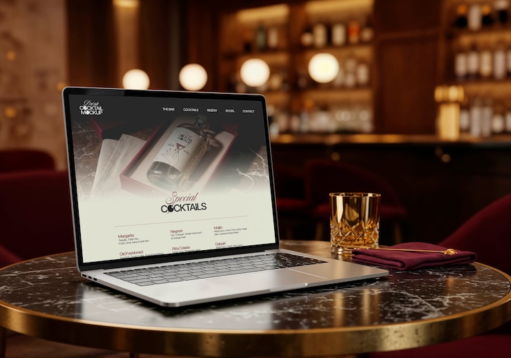 PSD gratuito modello dell'ora del cocktail