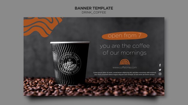 Modello della bandiera del caffè