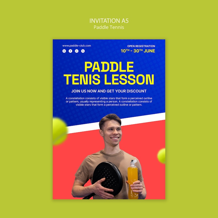 PSD gratuito modello di allenamento per il tennis
