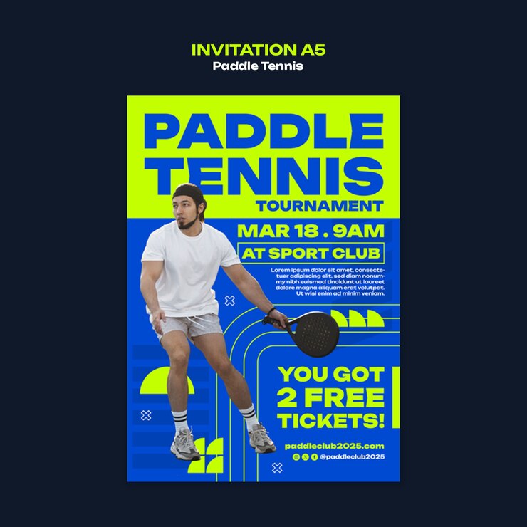 PSD gratuito modello di allenamento per il tennis