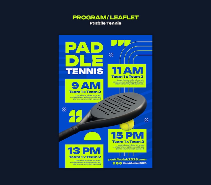 PSD gratuito modello di allenamento per il tennis