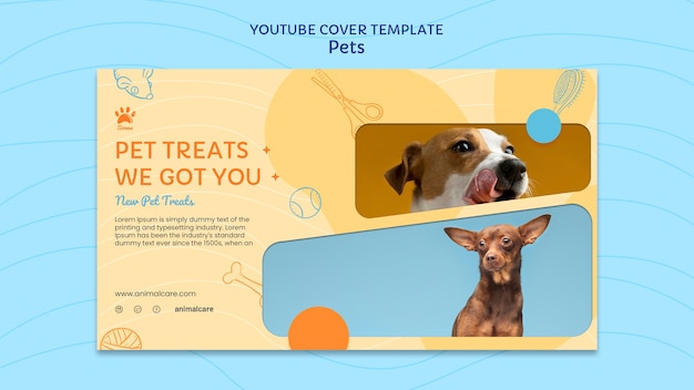 Modello di animali domestici design piatto